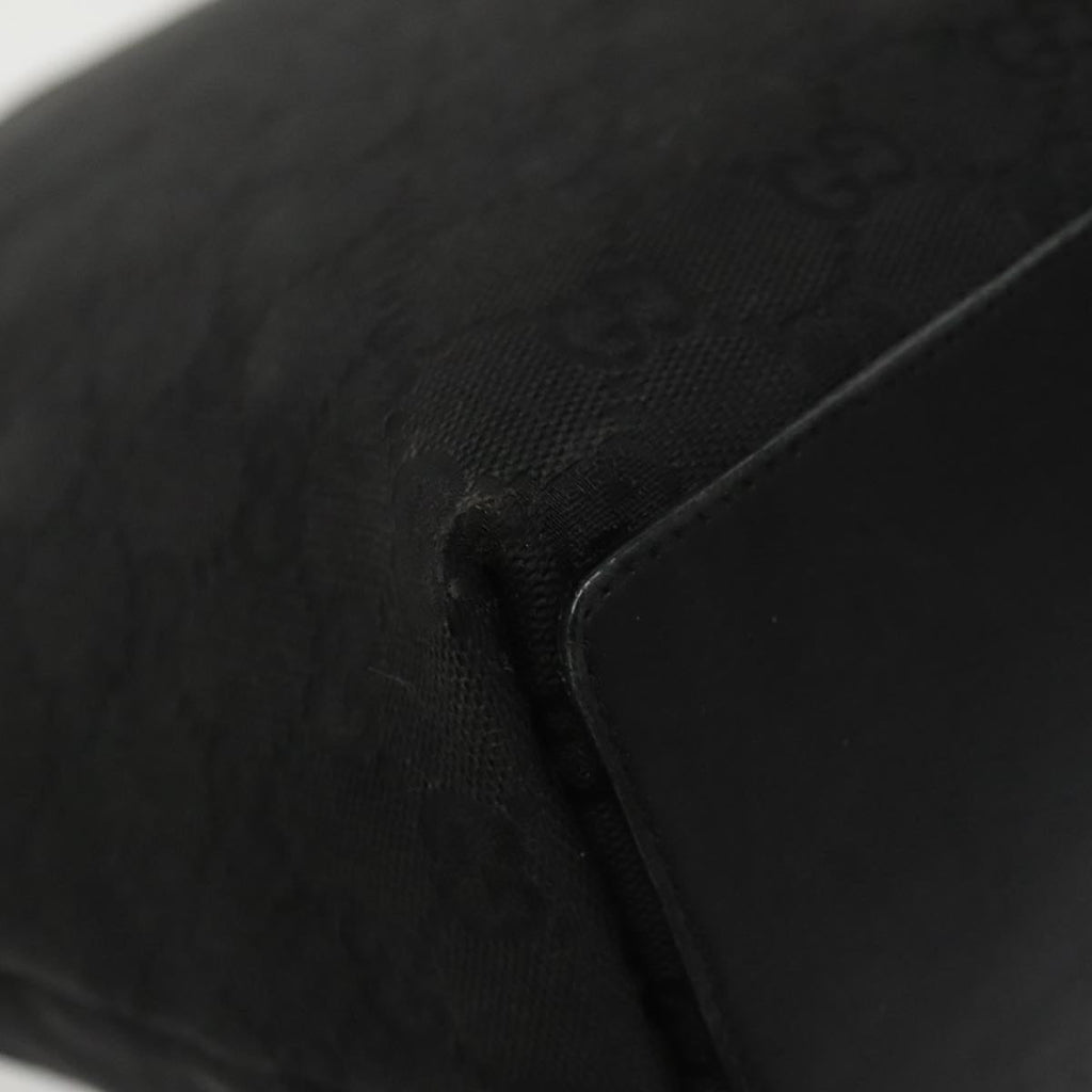 GUCCI GG Canvas Tote Bag Black Silver 31243 yk15819