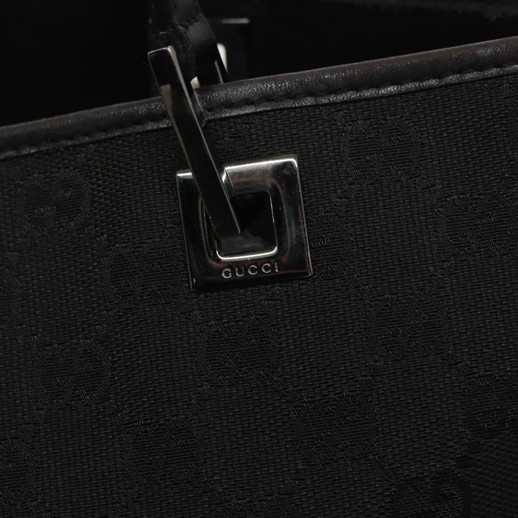 GUCCI GG Canvas Tote Bag Black Silver 31243 yk15819
