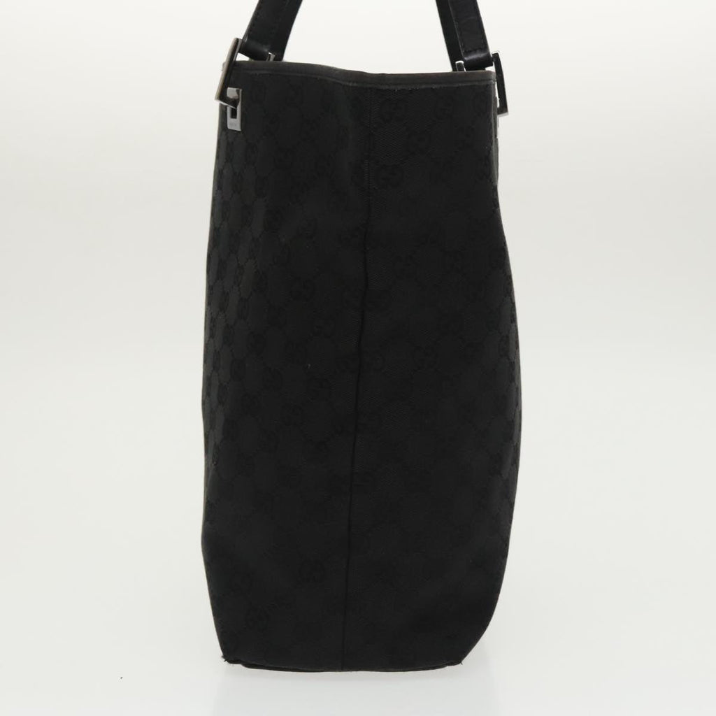 GUCCI GG Canvas Tote Bag Black Silver 31243 yk15819