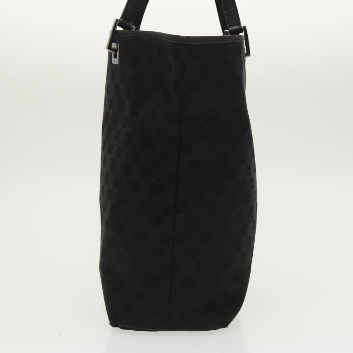 GUCCI GG Canvas Tote Bag Black Silver 31243 yk15819