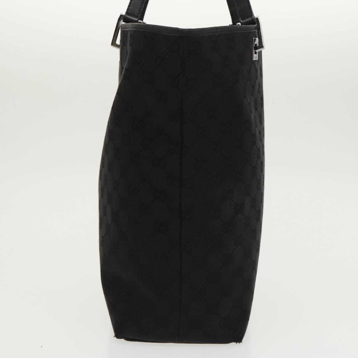 GUCCI GG Canvas Tote Bag Black Silver 31243 yk15819