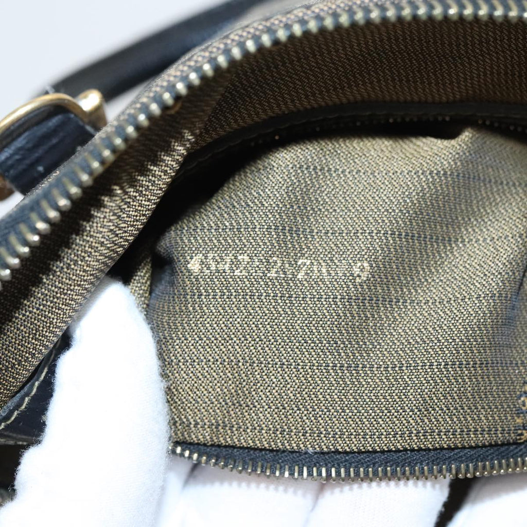 FENDI Zucca Canvas Hand Bag Brown Black gold yk15834