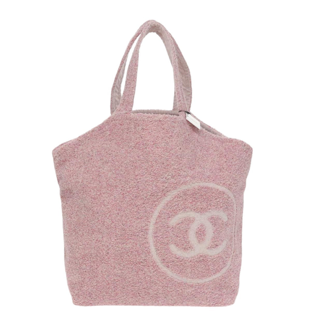 CHANEL COCO Mark Tote Bag pile Pink CC yk15863A