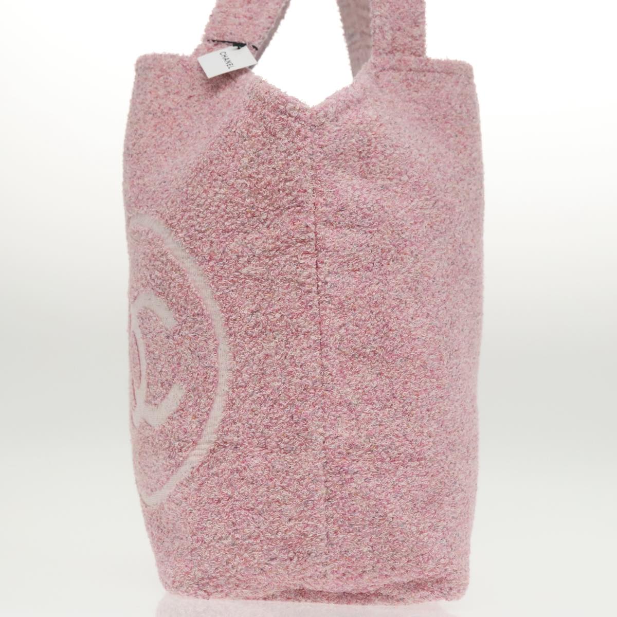 CHANEL COCO Mark Tote Bag pile Pink CC yk15863A