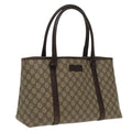 GUCCI GG Supreme Tote Bag PVC Beige Silver 114595 yk15868