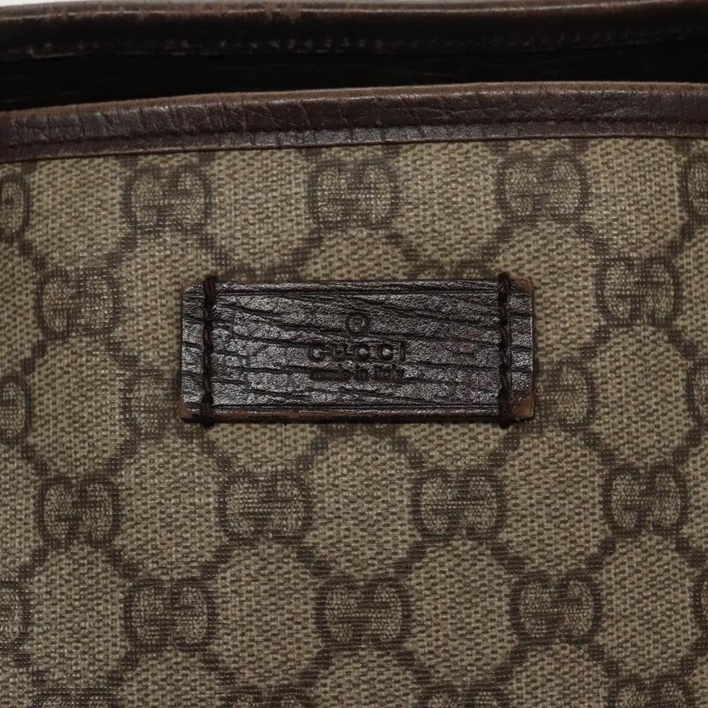 GUCCI GG Supreme Tote Bag PVC Beige Silver 114595 yk15868