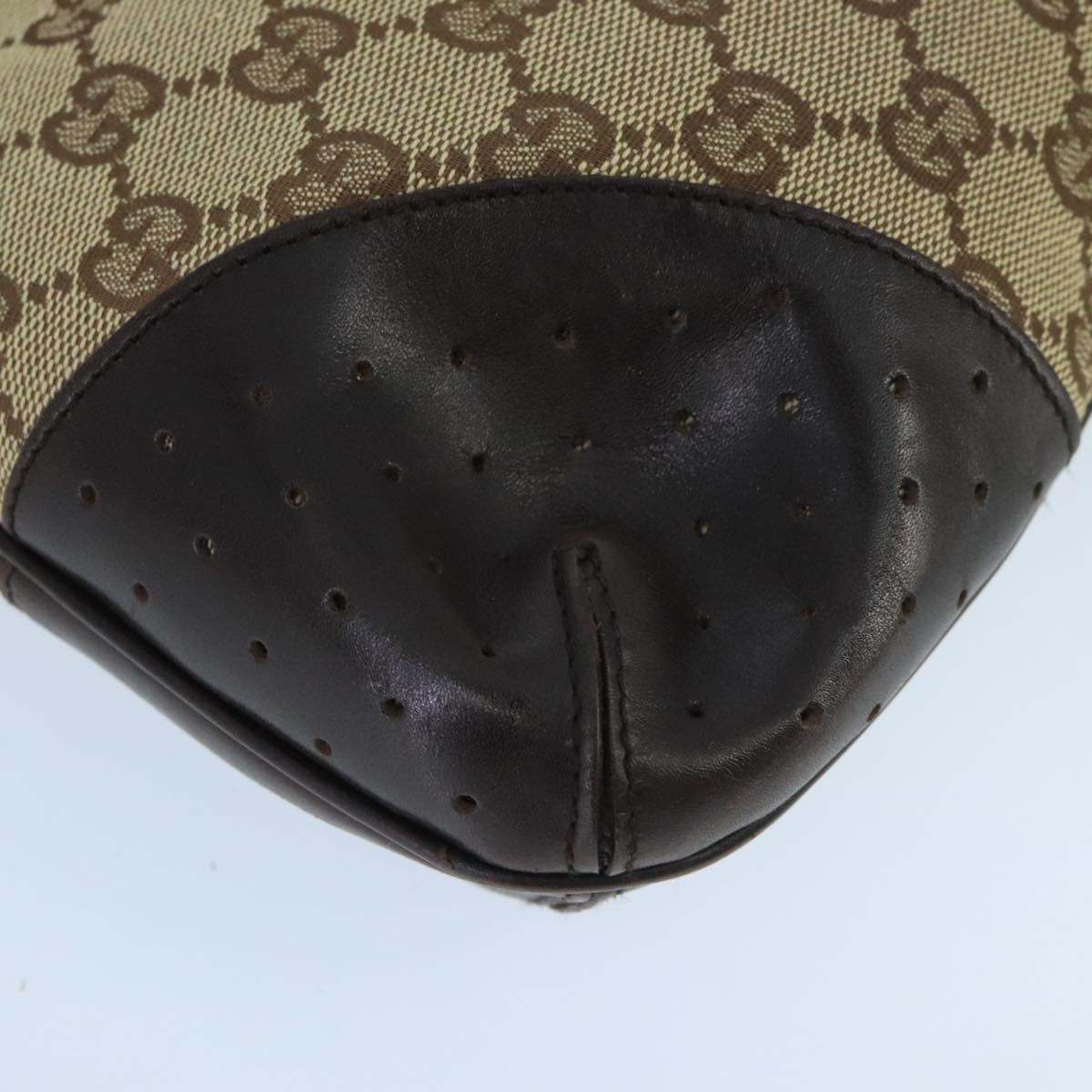 GUCCI GG Canvas interlocking Web Sherry Line Hand Bag White 114875 yk15870