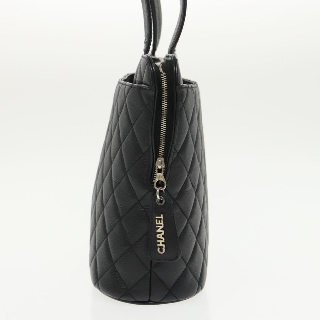 CHANEL Matelasse Tote Bag Caviar Skin Black CC yk15918A
