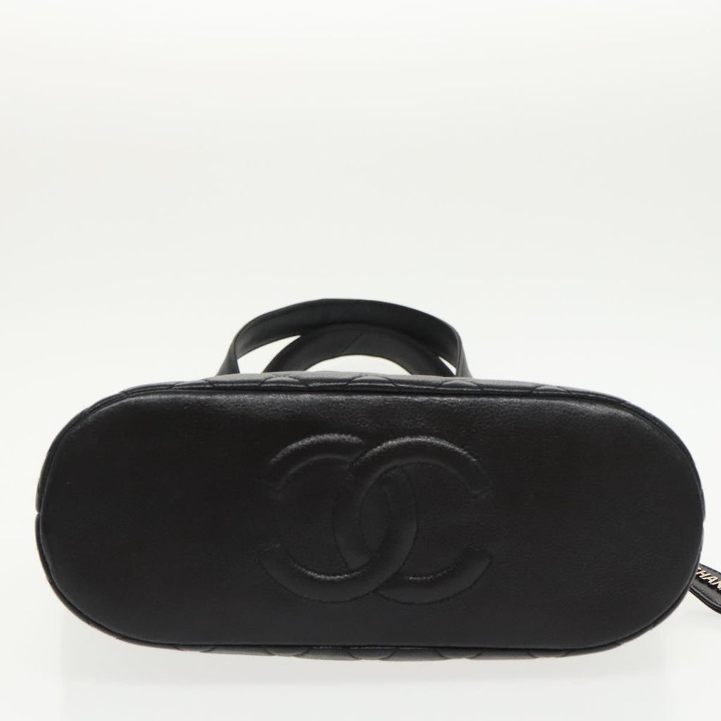 CHANEL Matelasse Tote Bag Caviar Skin Black CC yk15918A