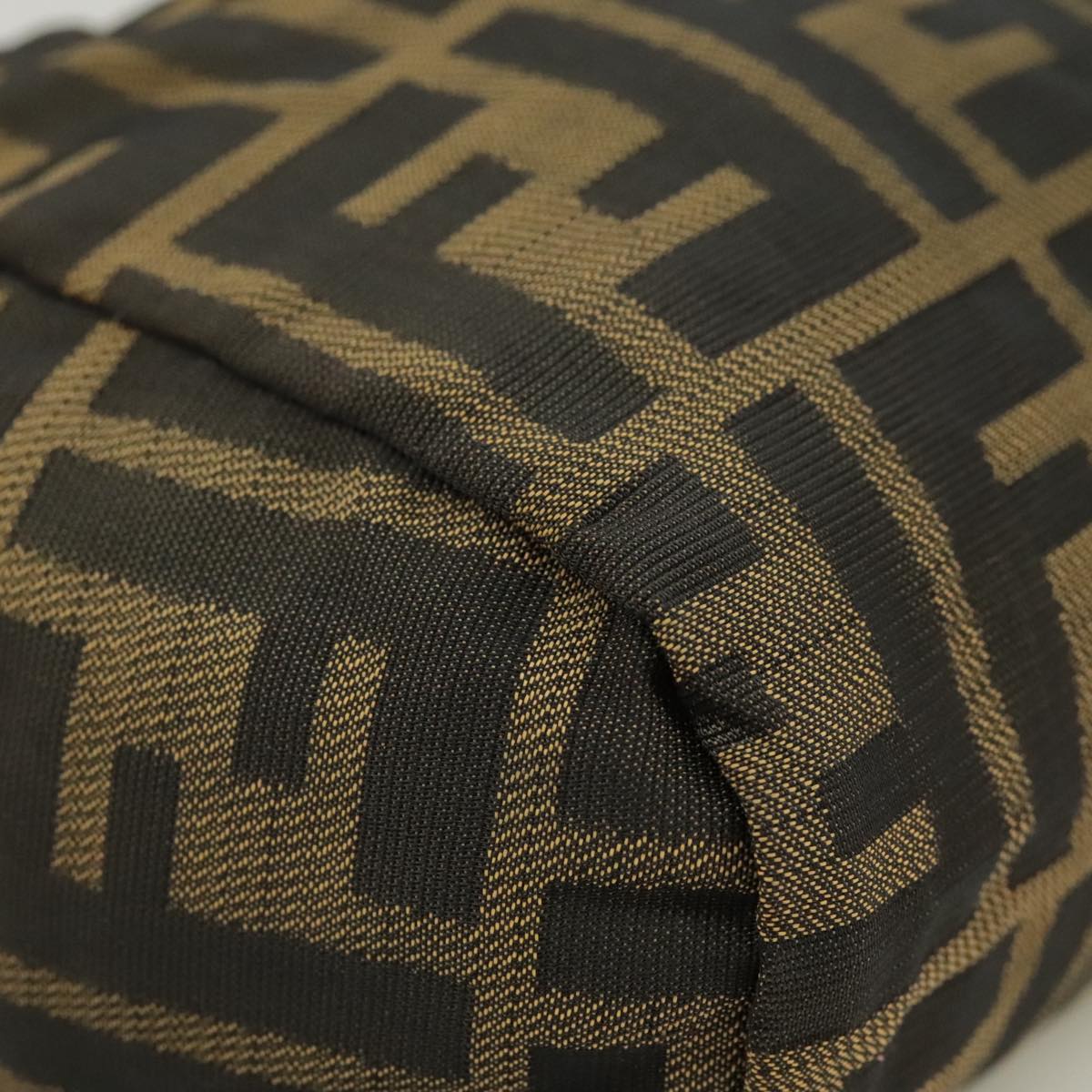 FENDI Zucca Canvas Pouch Brown Black yk15922