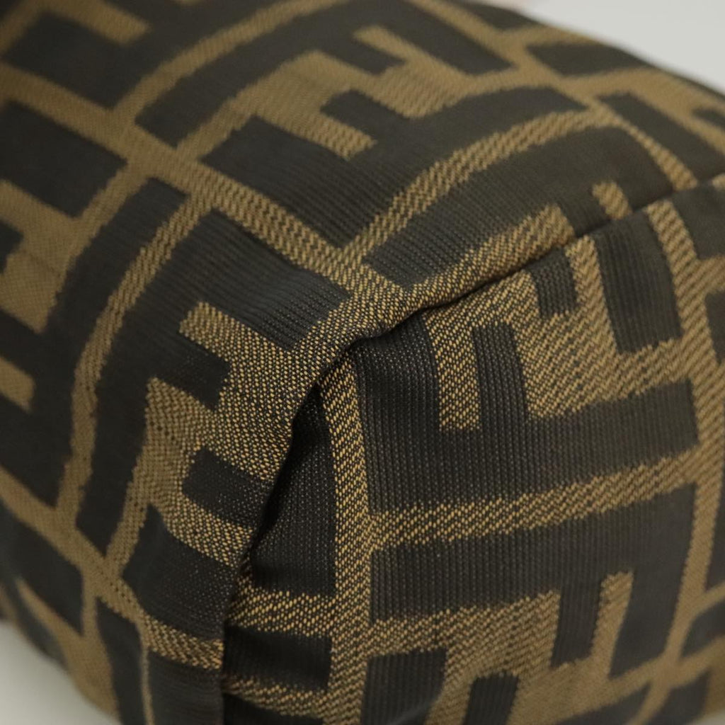 FENDI Zucca Canvas Pouch Brown Black yk15922