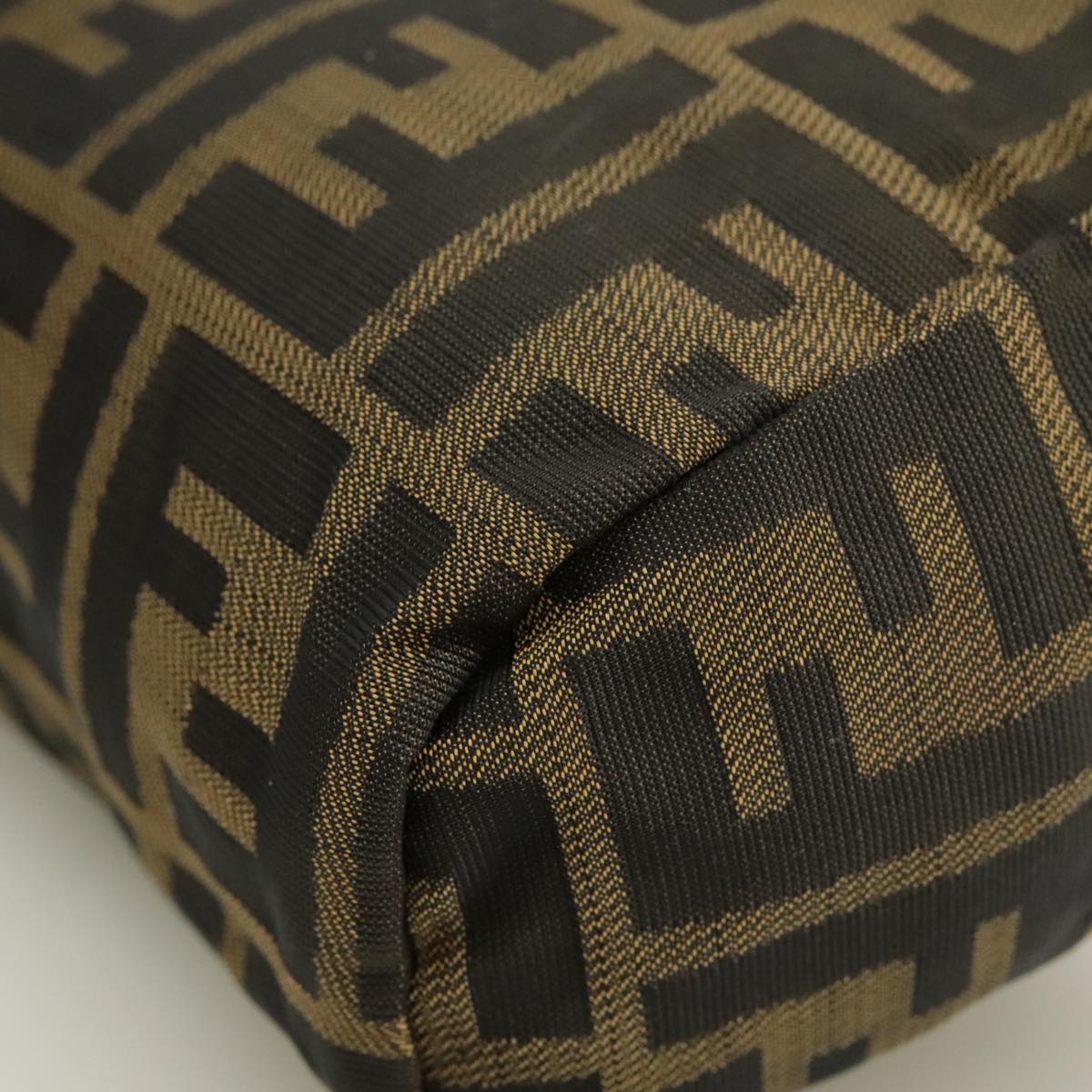 FENDI Zucca Canvas Pouch Brown Black yk15922