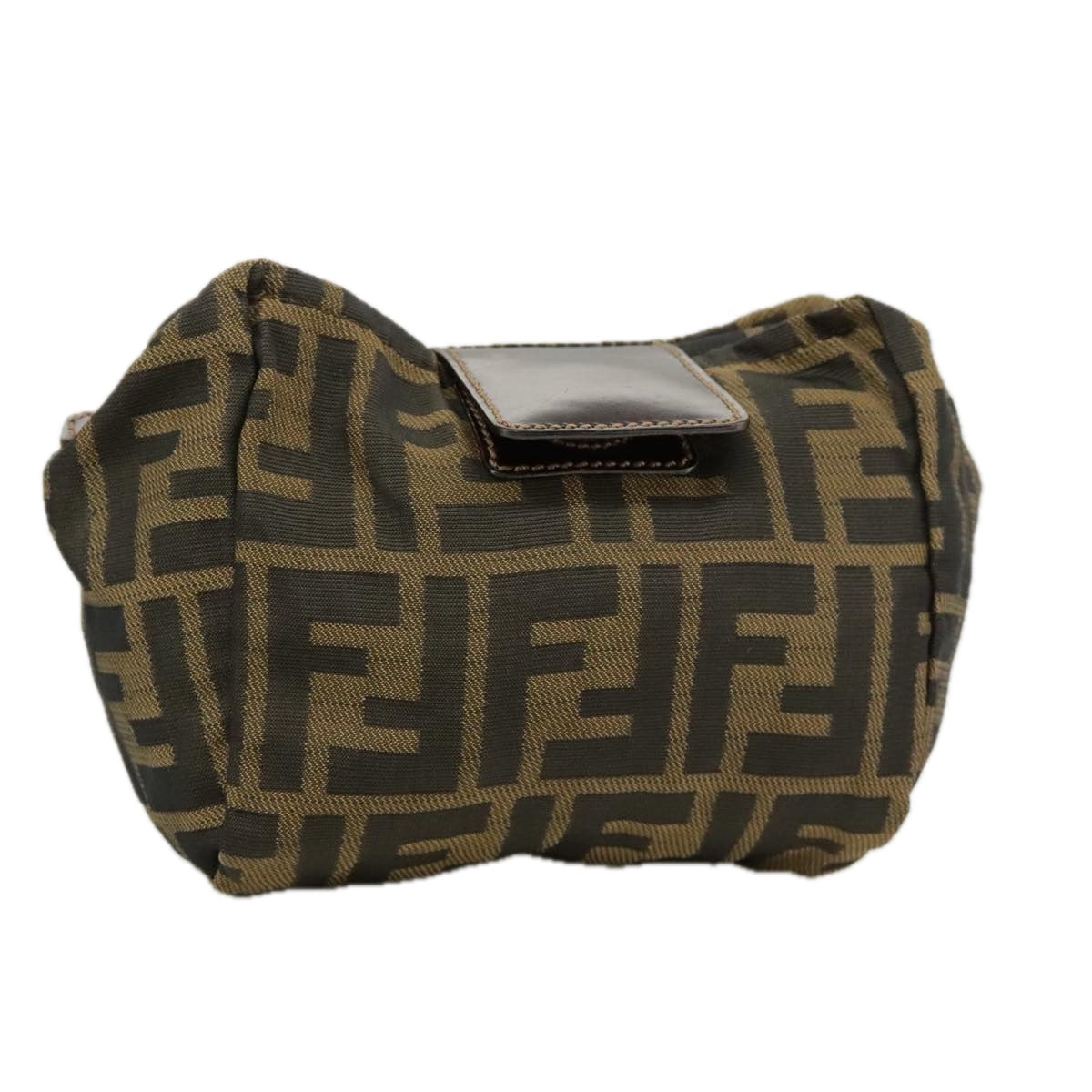 FENDI Zucca Canvas Pouch Brown Black yk15922