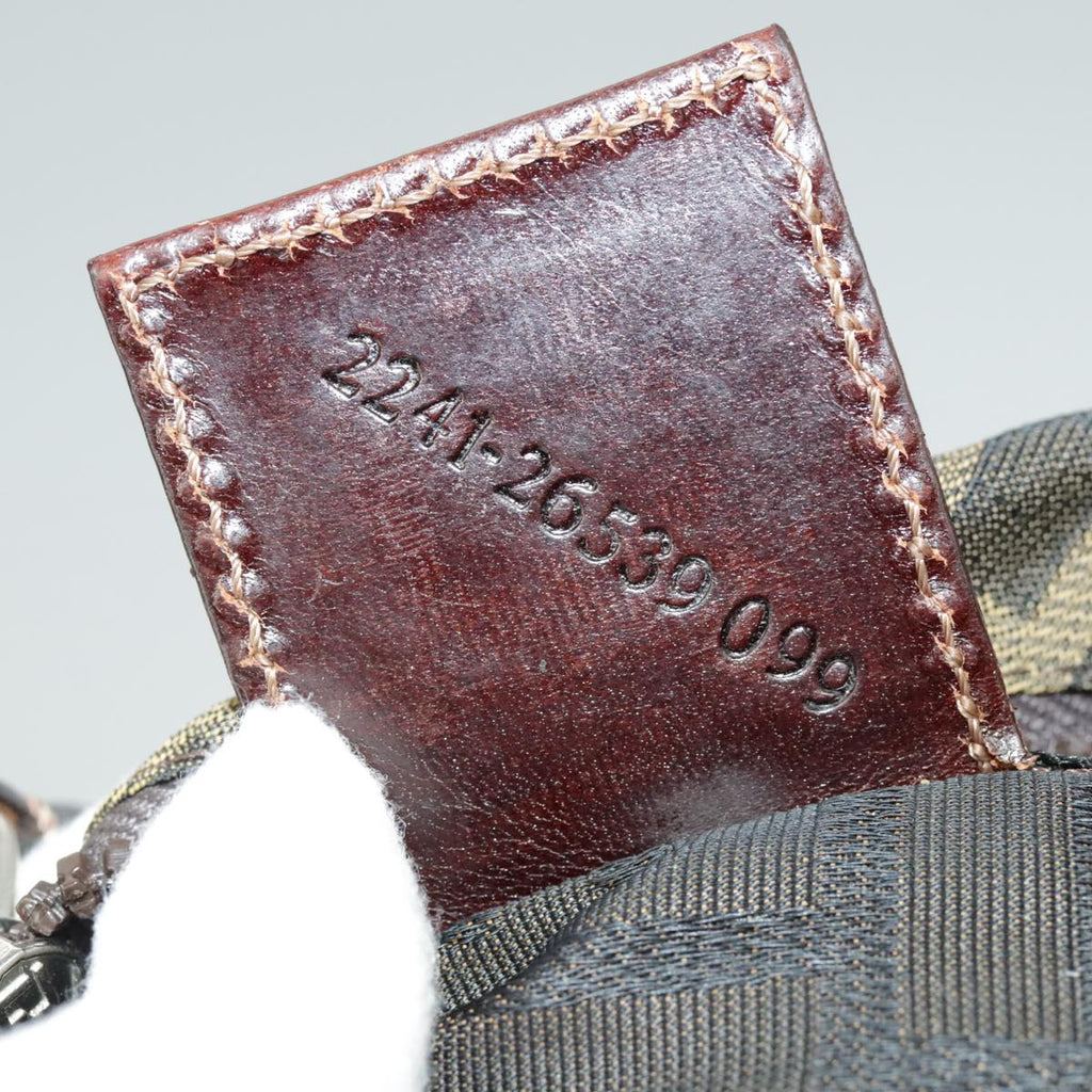 FENDI Zucca Canvas Pouch Brown Black yk15922