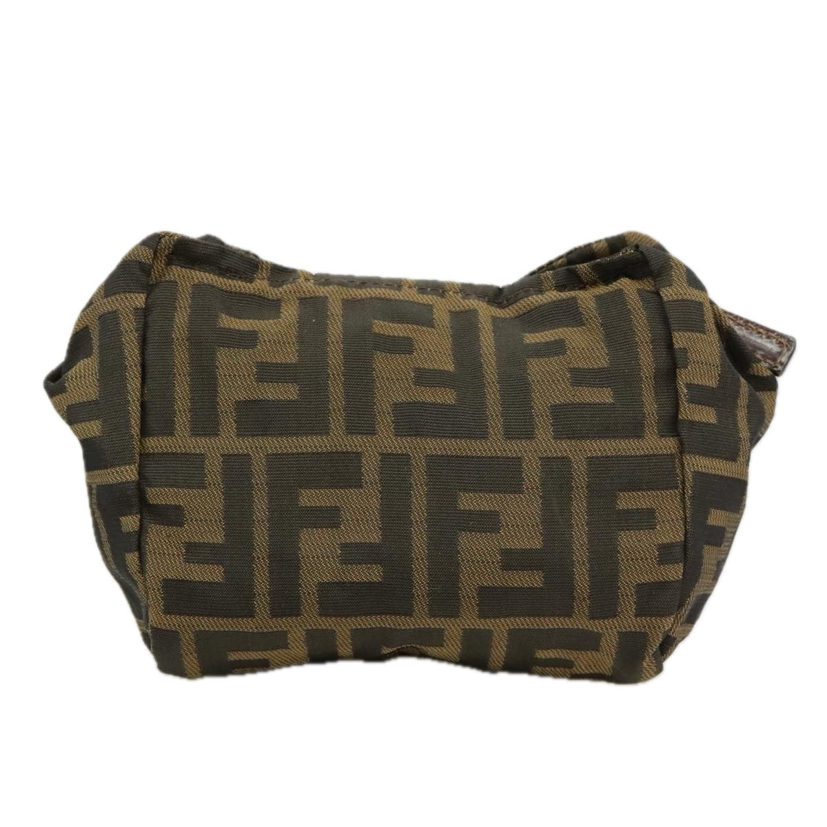FENDI Zucca Canvas Pouch Brown Black yk15922