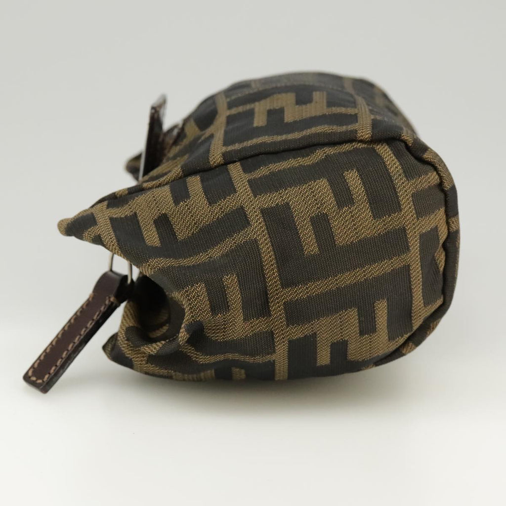 FENDI Zucca Canvas Pouch Brown Black yk15922