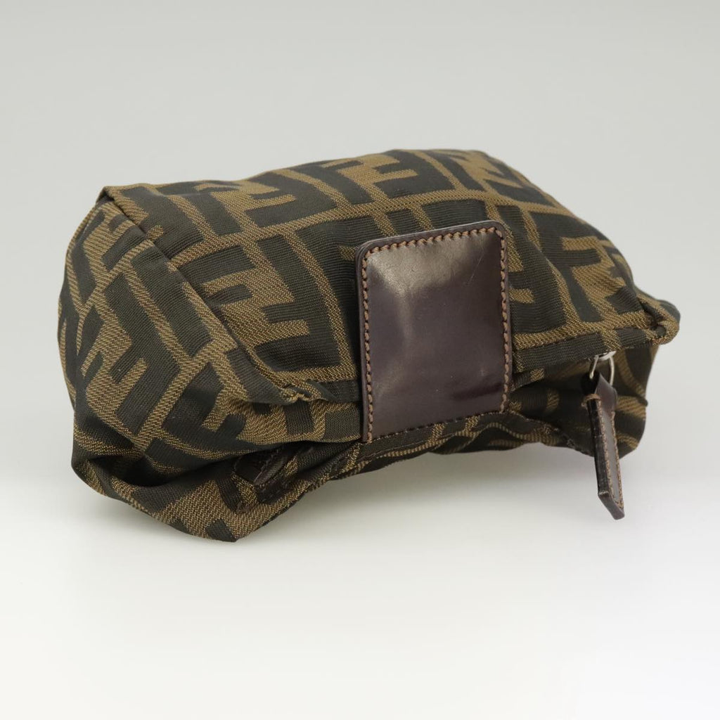 FENDI Zucca Canvas Pouch Brown Black yk15922