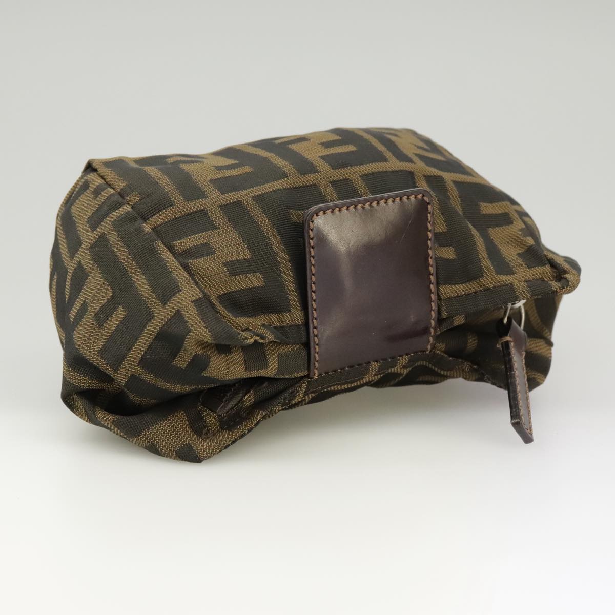 FENDI Zucca Canvas Pouch Brown Black yk15922