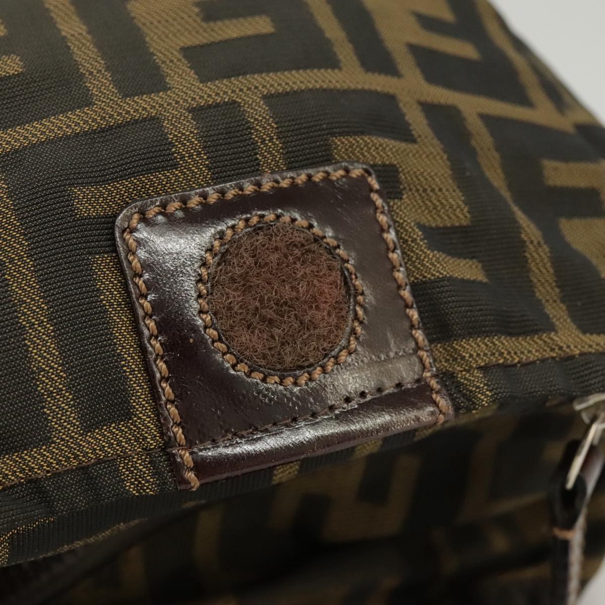 FENDI Zucca Canvas Pouch Brown Black yk15922