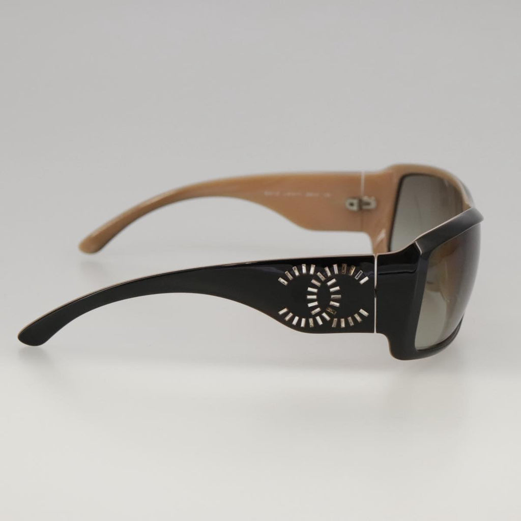 CHANEL Sunglasses plastic Black CC yk15949