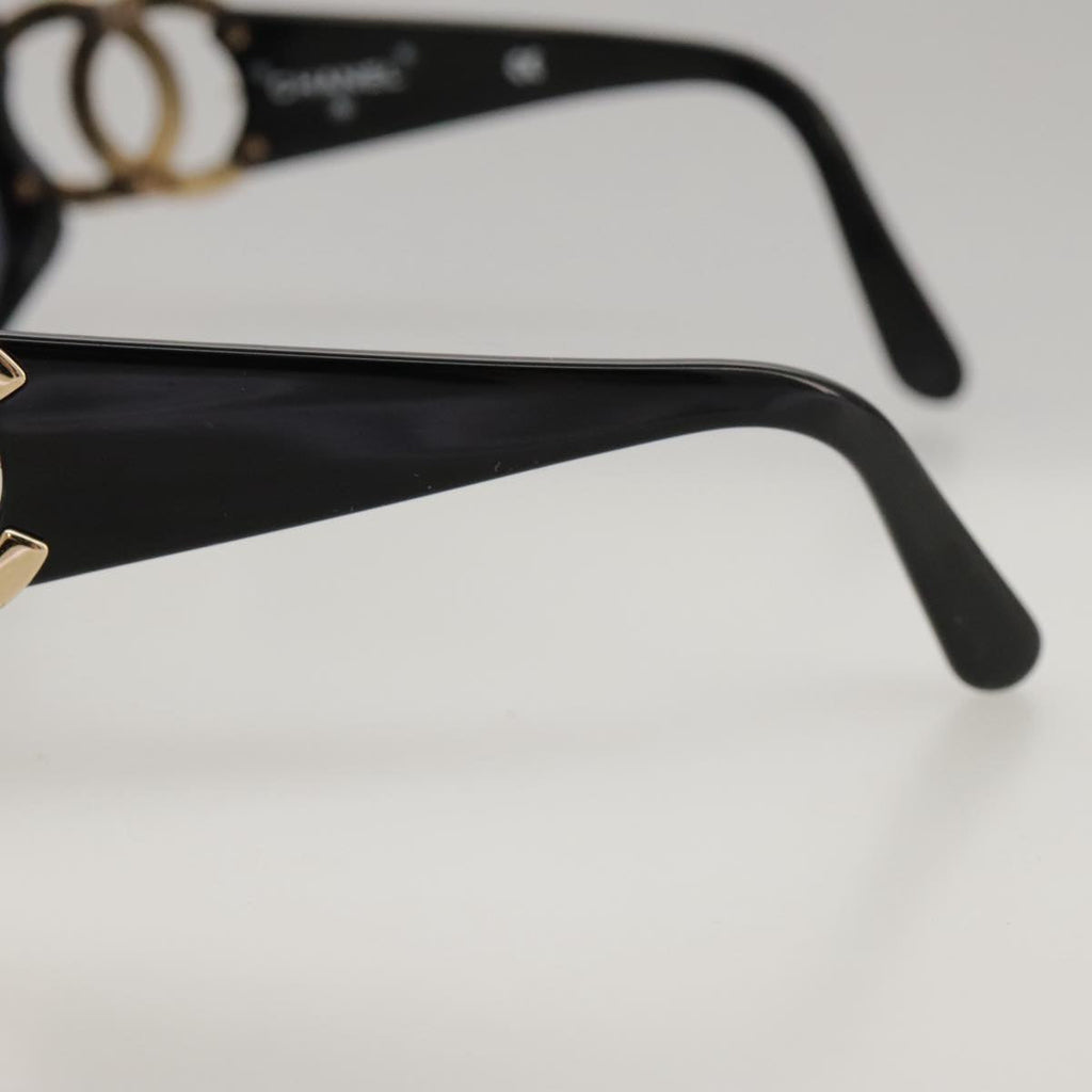 CHANEL Sunglasses plastic Black CC yk15965