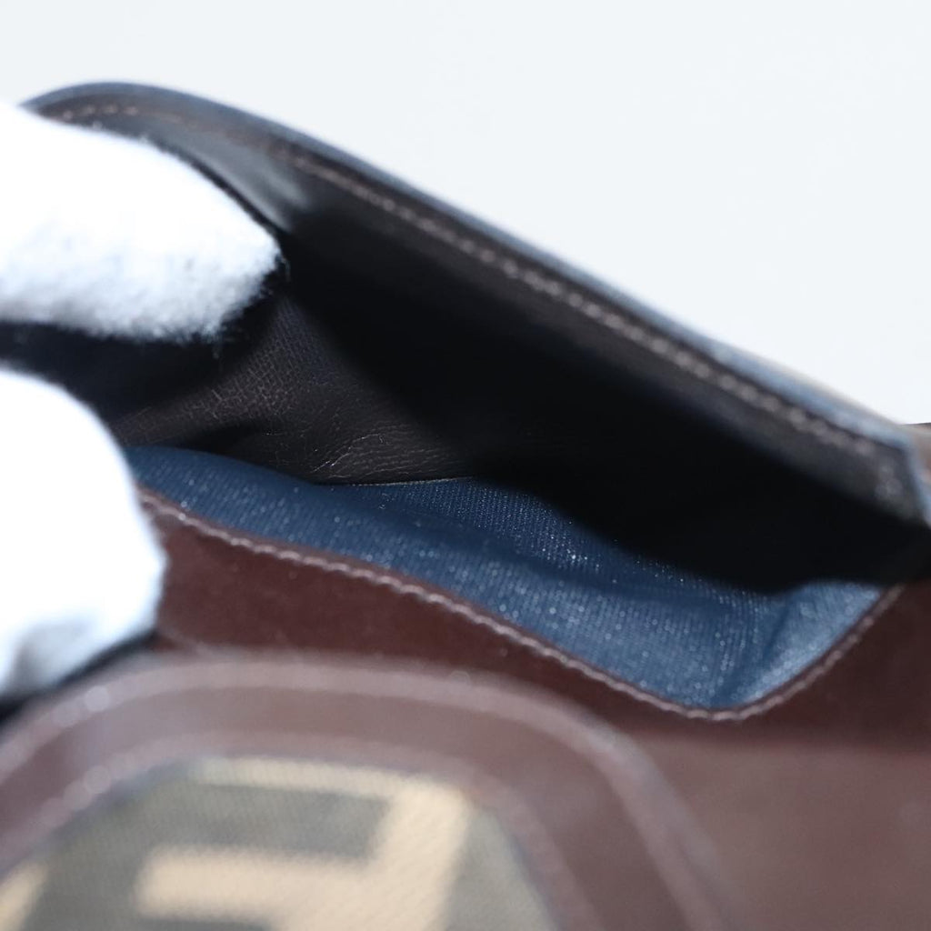 FENDI Zucca Canvas Wallet Black Brown yk16013