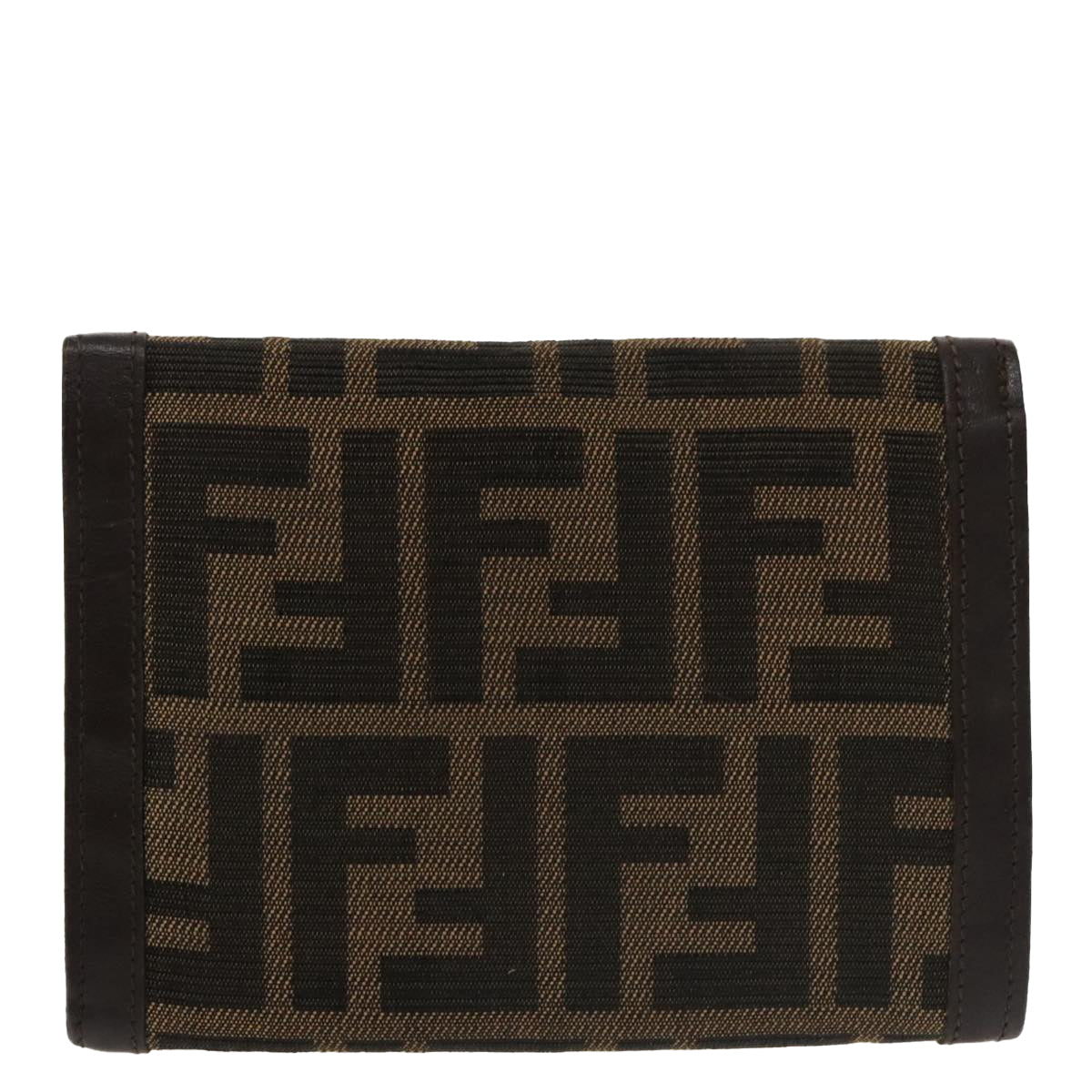 FENDI Zucca Canvas Wallet Black Brown yk16013