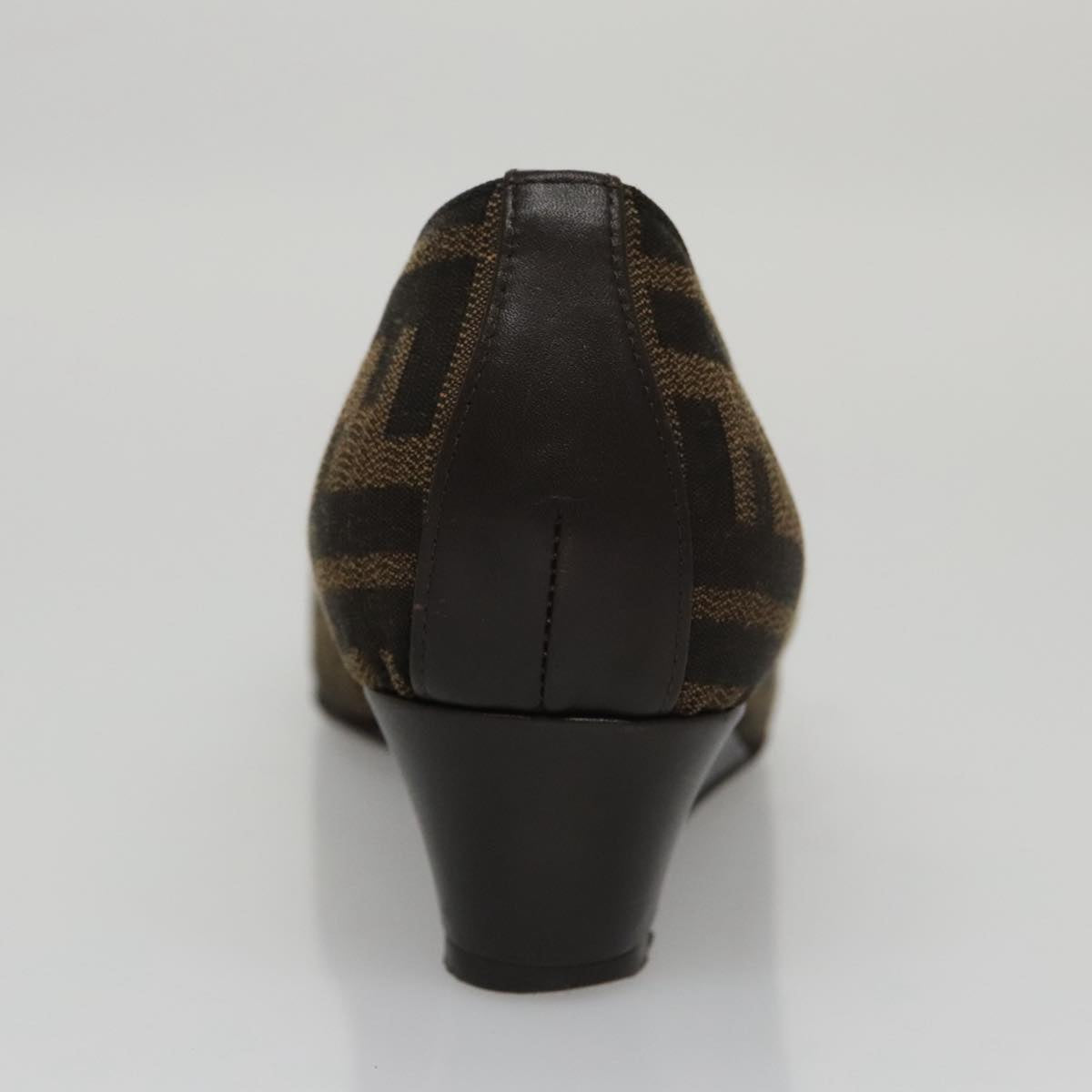 FENDI Zucca Canvas Pumps 37 pumps Brown Black Gold yk16020