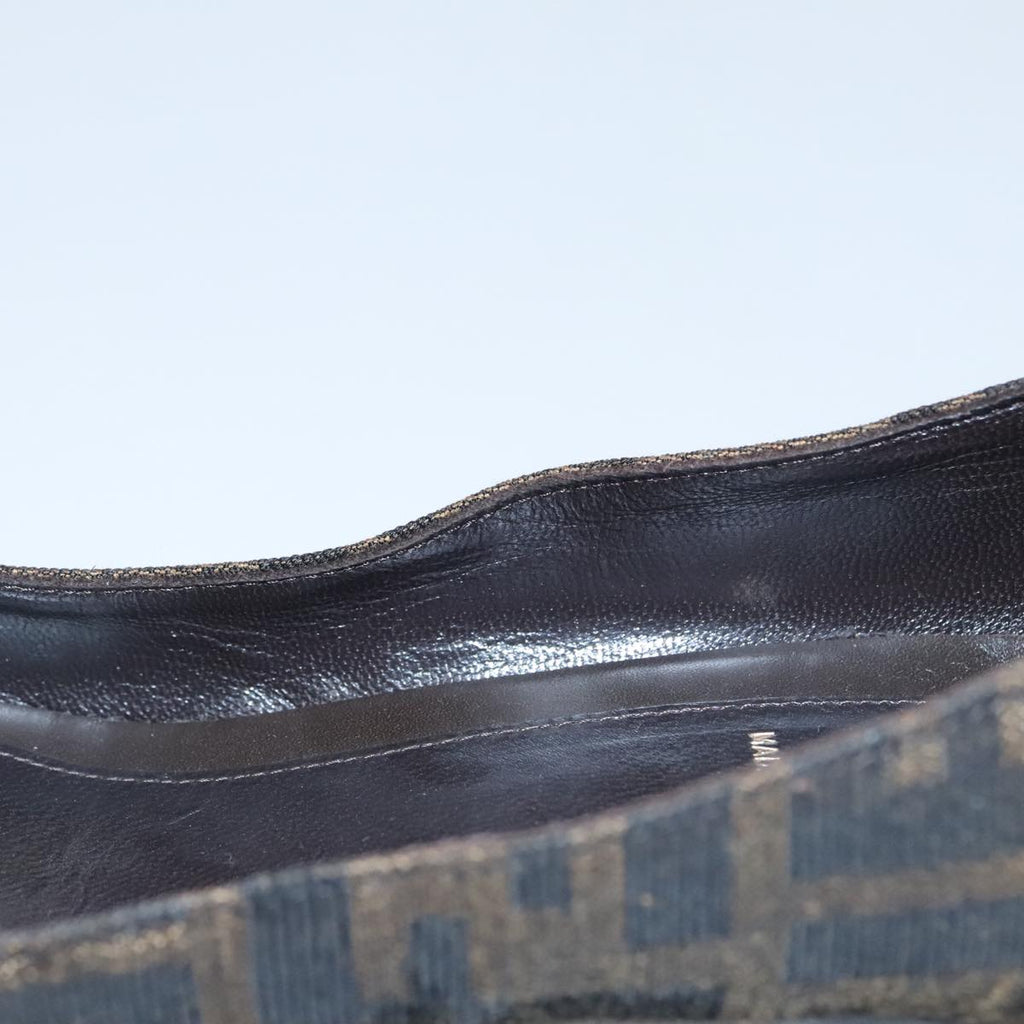 FENDI Zucca Canvas Pumps 37 pumps Brown Black Gold yk16020