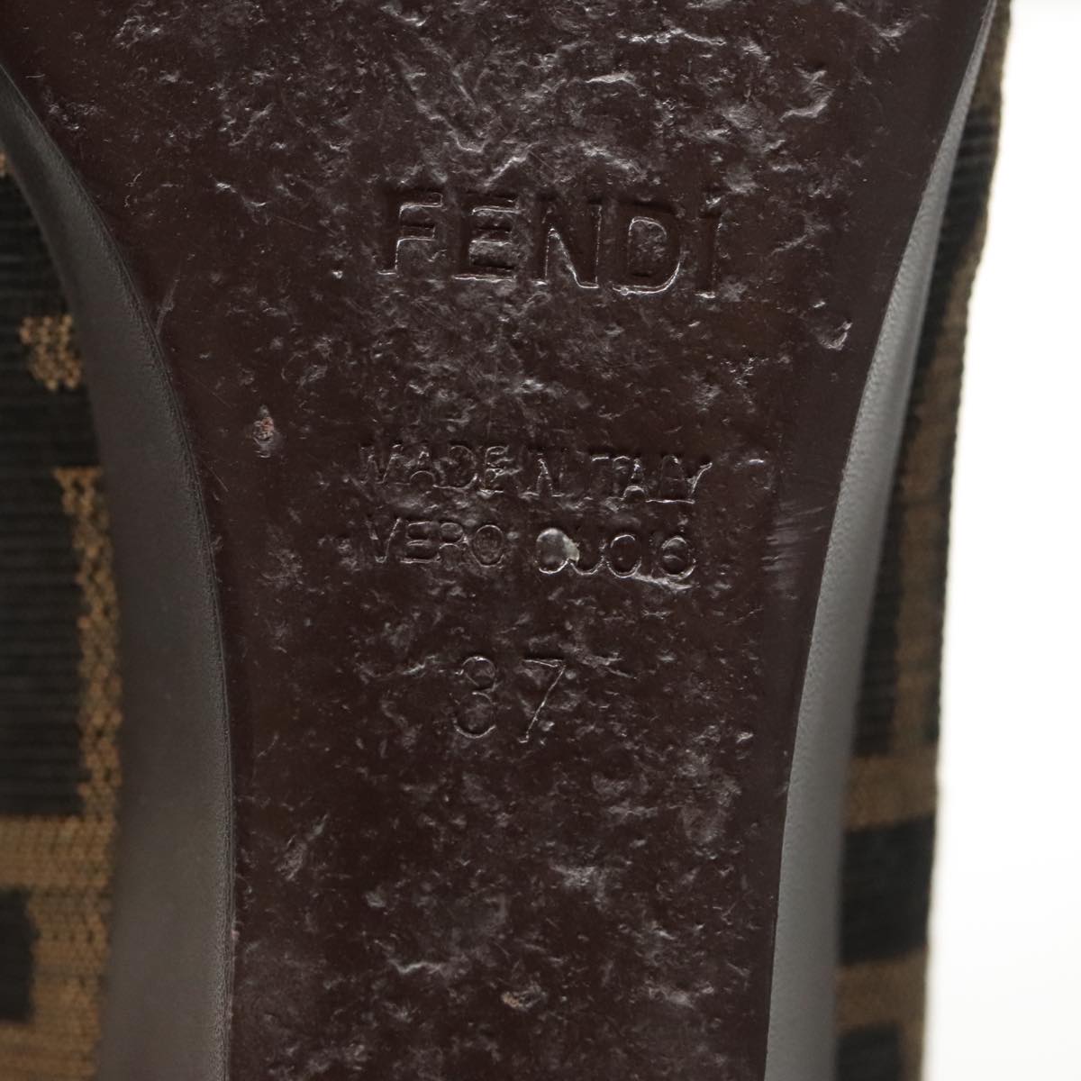 FENDI Zucca Canvas Pumps 37 pumps Brown Black Gold yk16020