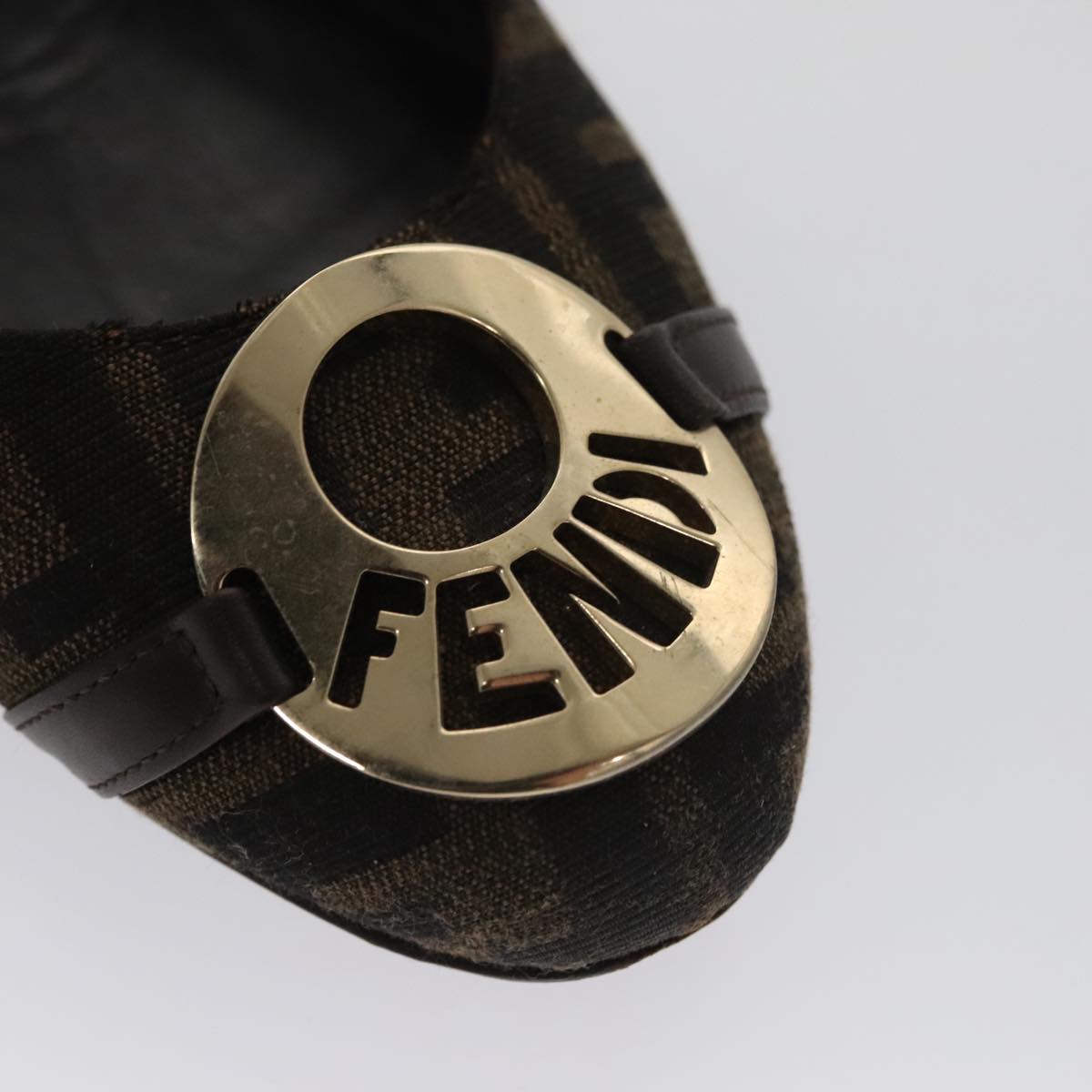 FENDI Zucca Canvas Pumps 37 pumps Brown Black Gold yk16020