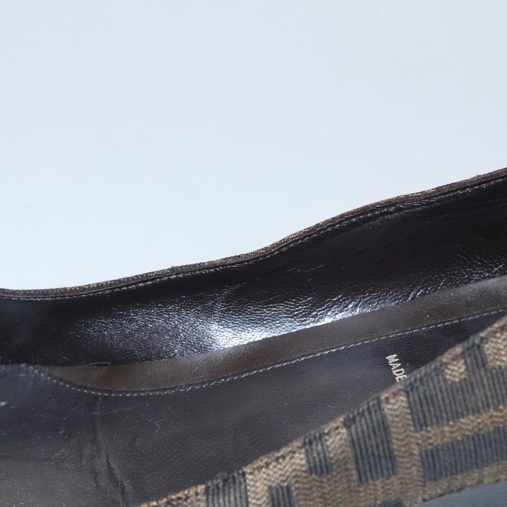 FENDI Zucca Canvas Pumps 37 pumps Brown Black Gold yk16020