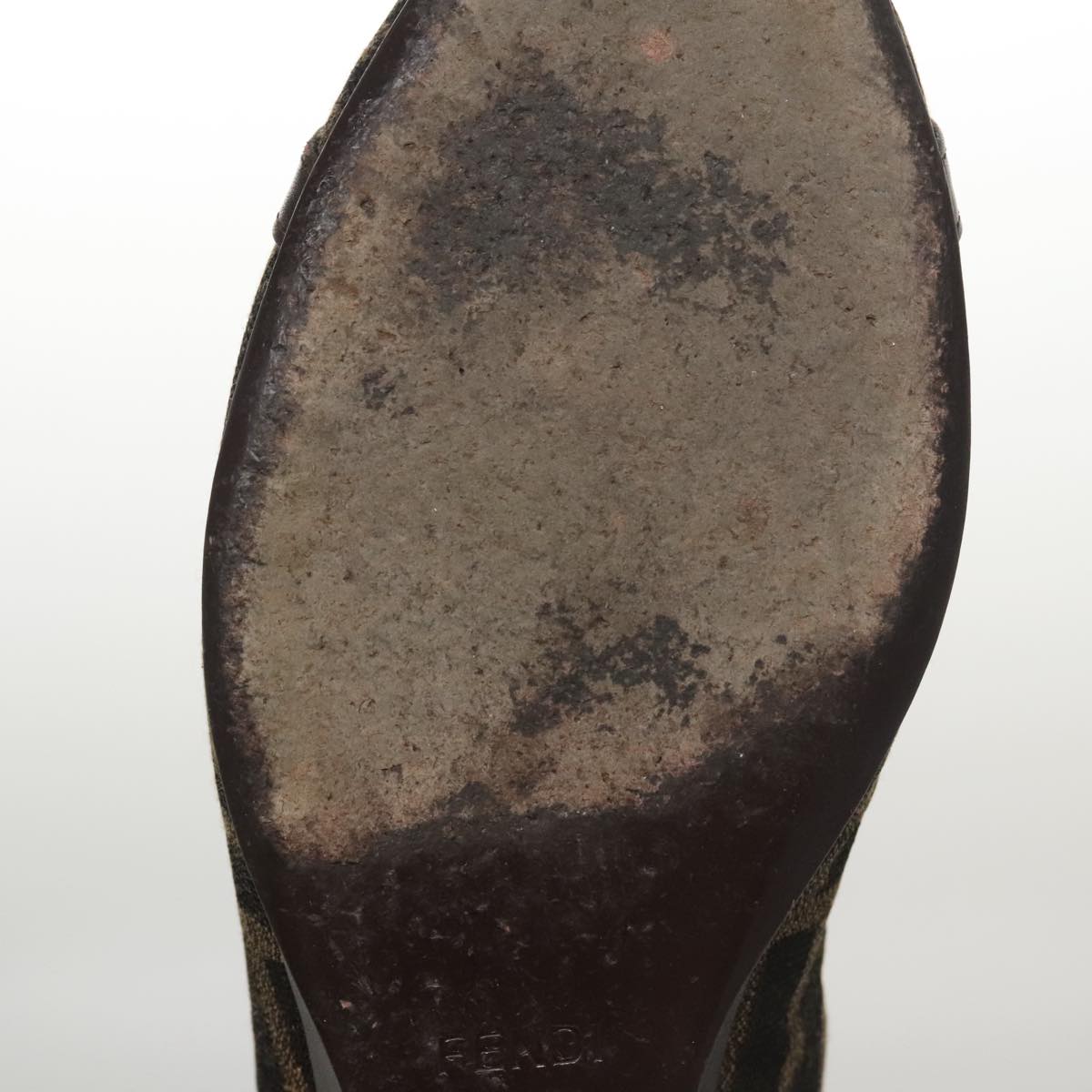 FENDI Zucca Canvas Pumps 37 pumps Brown Black Gold yk16020