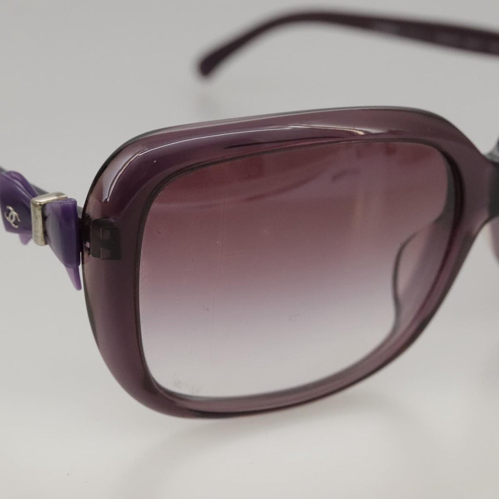 CHANEL Sunglasses plastic Purple CC yk16024