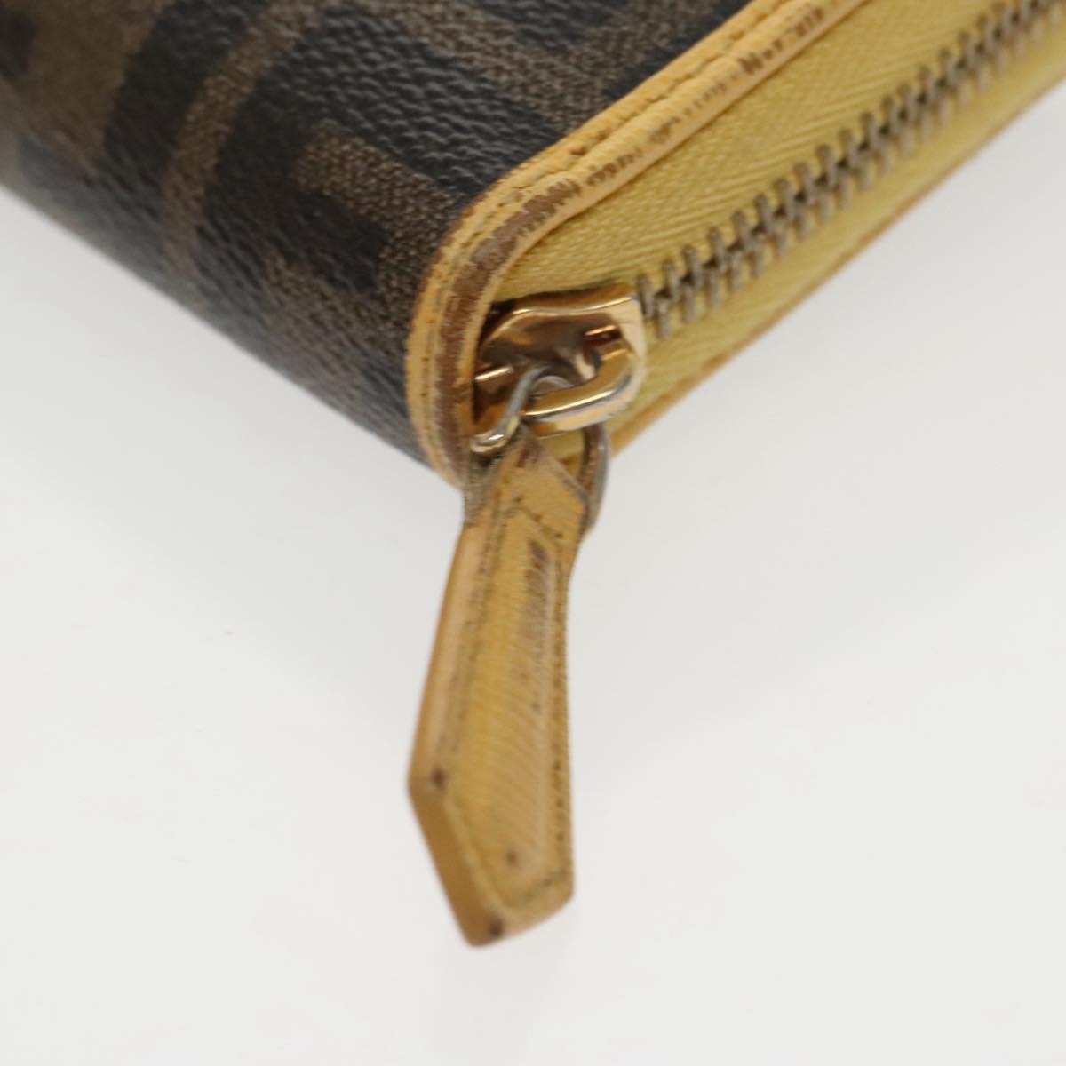 FENDI Zucca Canvas Long Wallet Black Brown yk16051