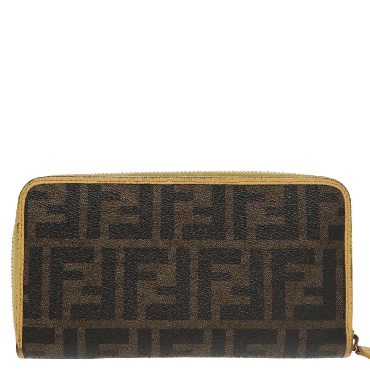 FENDI Zucca Canvas Long Wallet Black Brown yk16051