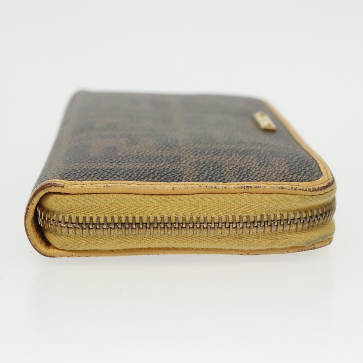 FENDI Zucca Canvas Long Wallet Black Brown yk16051