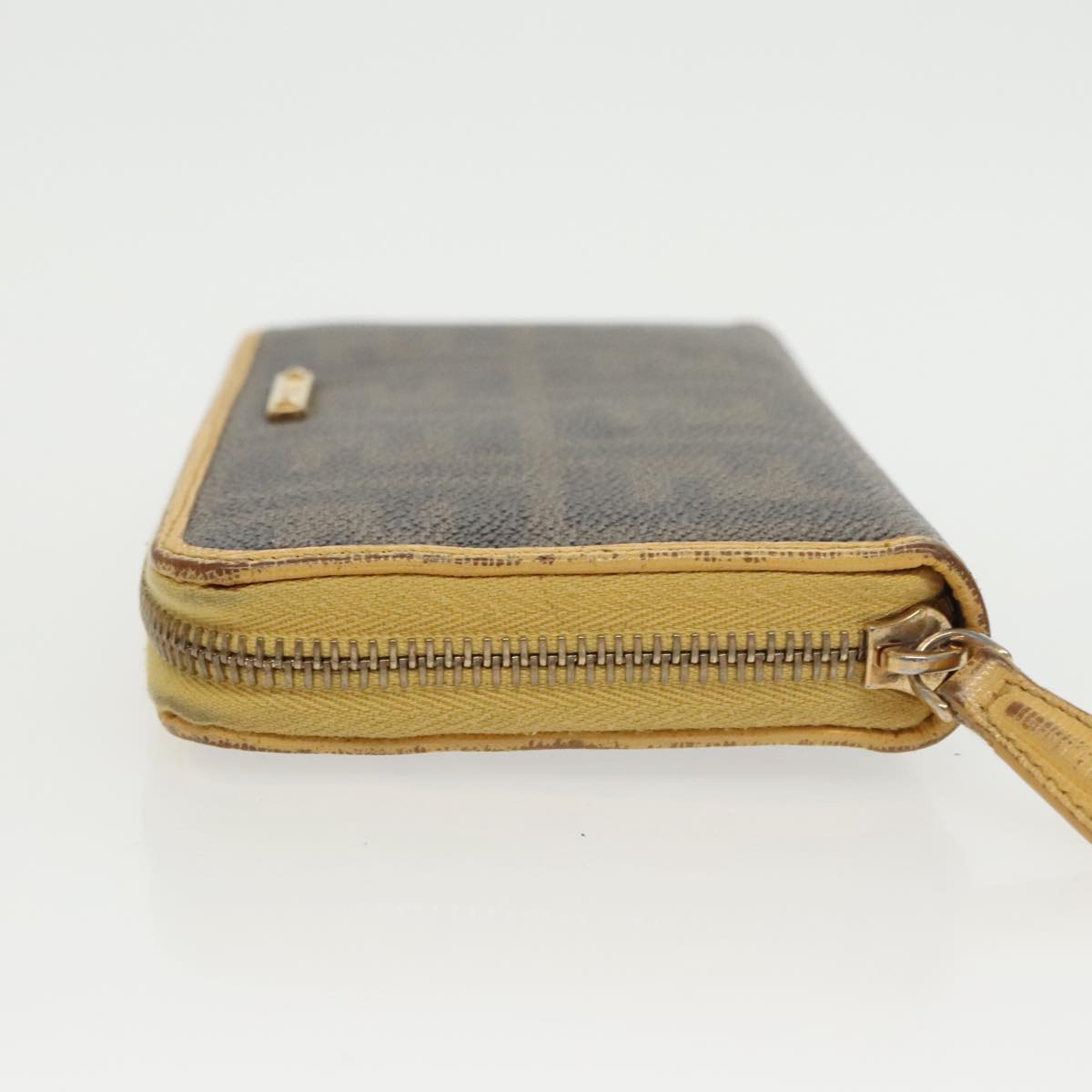 FENDI Zucca Canvas Long Wallet Black Brown yk16051