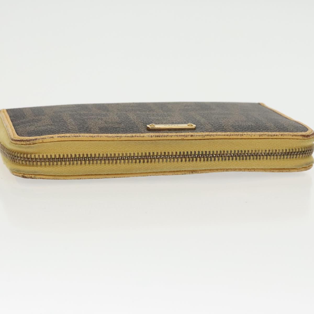 FENDI Zucca Canvas Long Wallet Black Brown yk16051