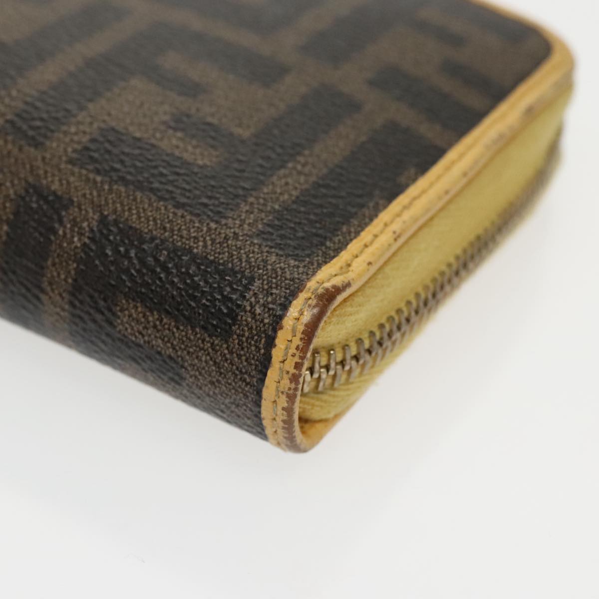 FENDI Zucca Canvas Long Wallet Black Brown yk16051
