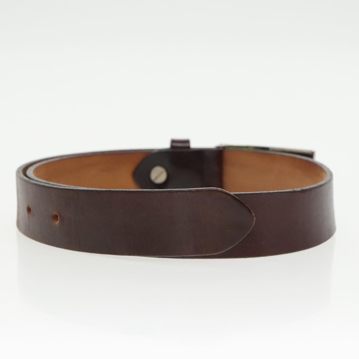FENDI Belt Leather 31.9"" Brown yk16060