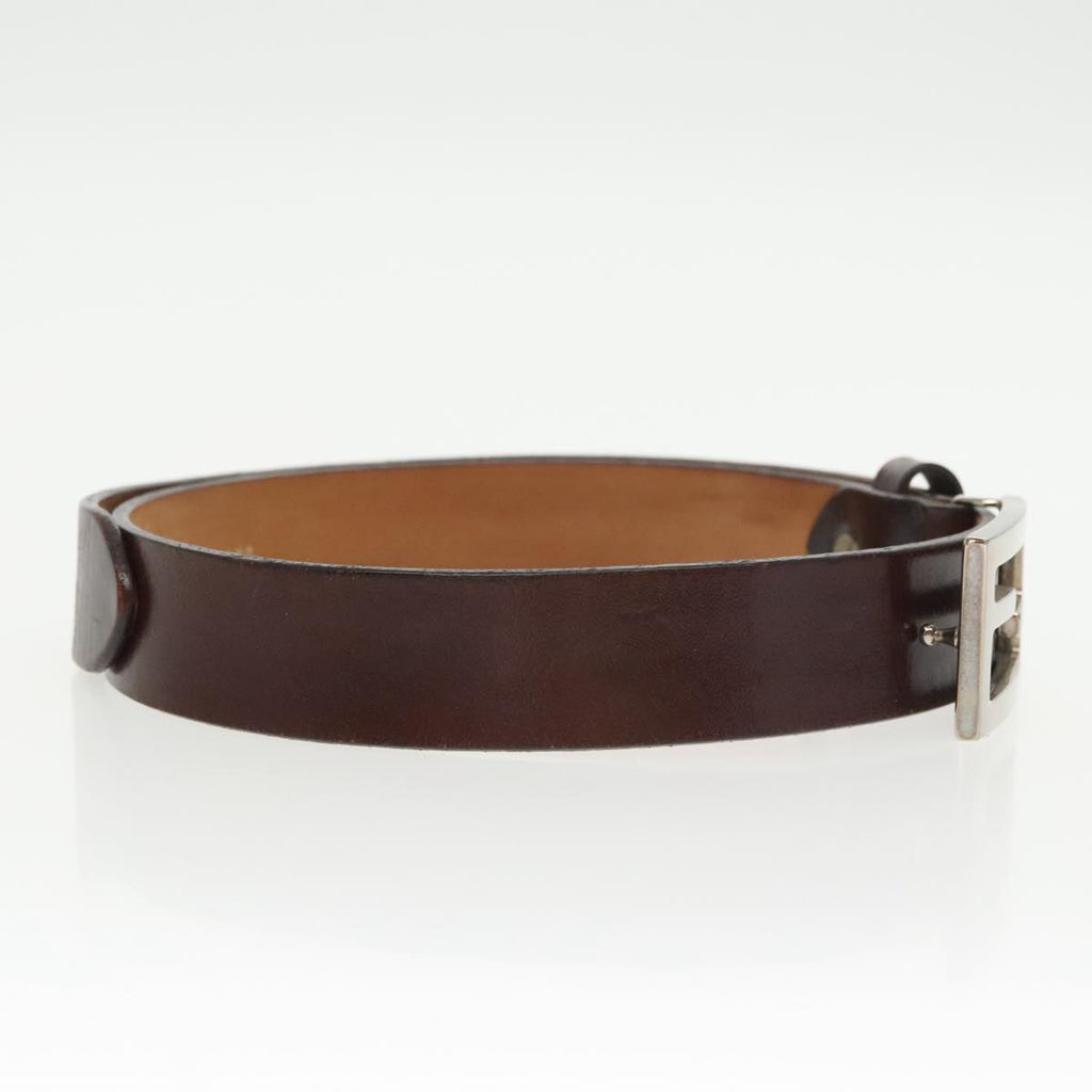 FENDI Belt Leather 31.9"" Brown yk16060