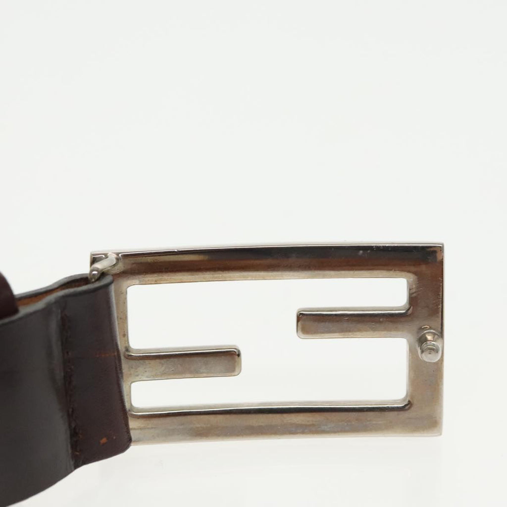 FENDI Belt Leather 31.9"" Brown yk16060