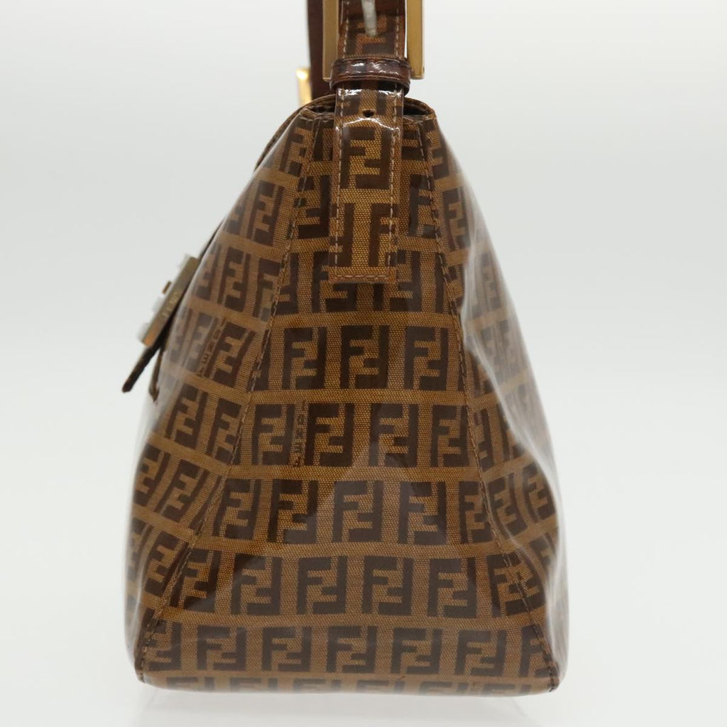FENDI Zucchino Canvas Mamma Baguette Shoulder Bag Enamel Beige yk16064