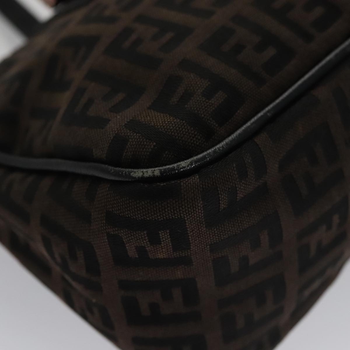FENDI Zucchino Canvas Hand Bag Brown yk16172