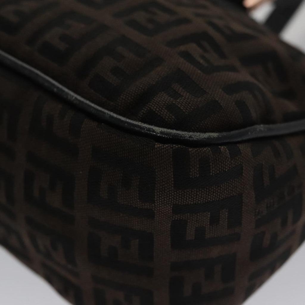 FENDI Zucchino Canvas Hand Bag Brown yk16172
