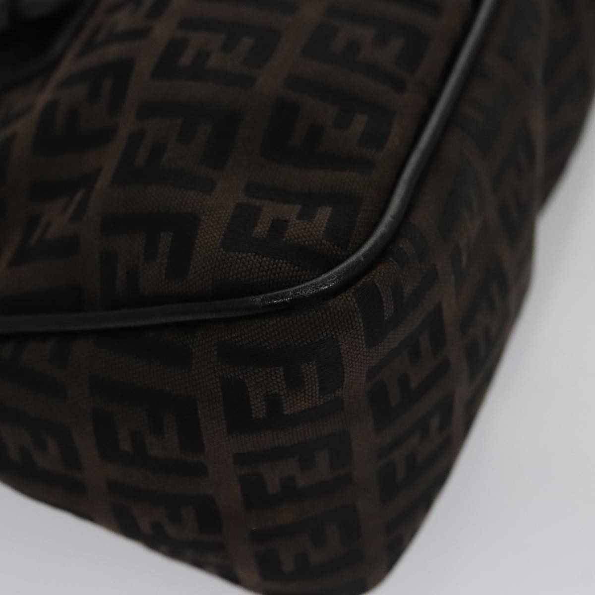 FENDI Zucchino Canvas Hand Bag Brown yk16172