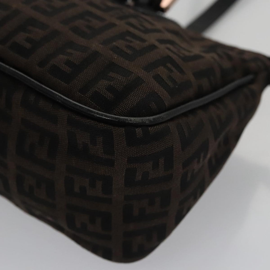 FENDI Zucchino Canvas Hand Bag Brown yk16172