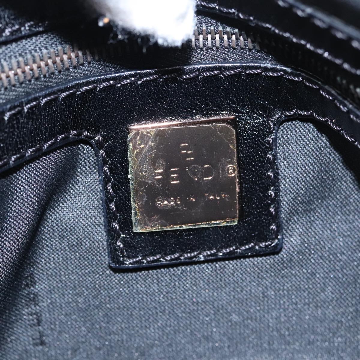 FENDI Zucchino Canvas Hand Bag Brown yk16172