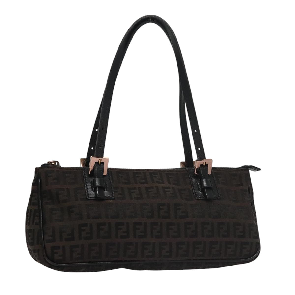FENDI Zucchino Canvas Hand Bag Brown yk16172
